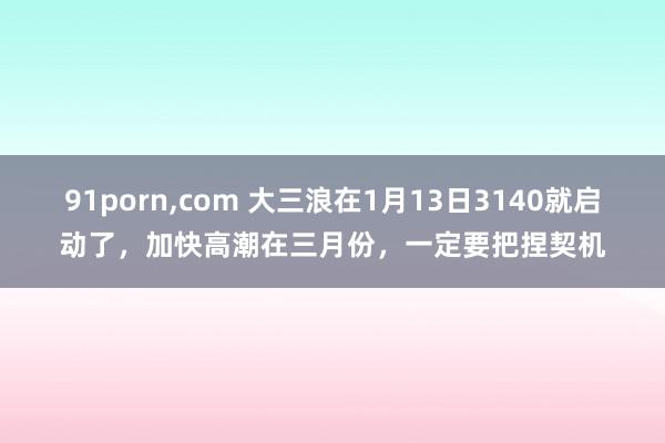 91porn，com 大三浪在1月13日3140就启动了，加快高潮在三月份，一定要把捏契机
