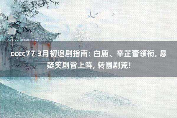 cccc77 3月初追剧指南: 白鹿、辛芷蕾领衔， 悬疑笑剧皆上阵， 转圜剧荒!